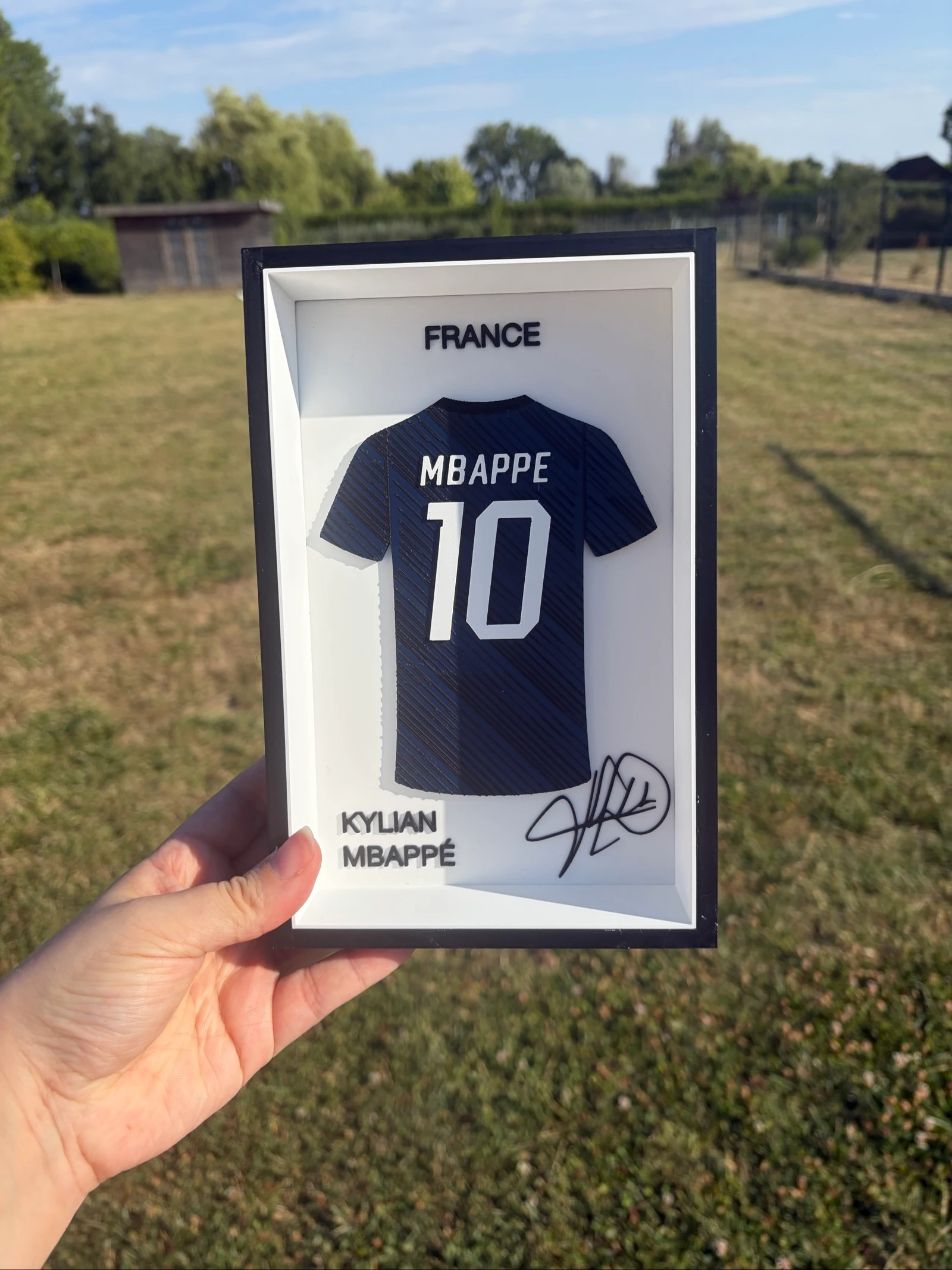 Cadre 3D Kylian Mbappé – 22 cm – Impression 3D – Neuf